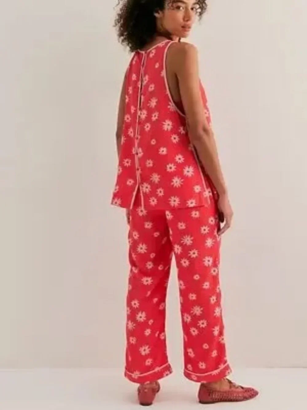 NWT Free People Charlie Set in Poppy Combo